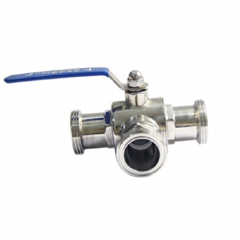 Three Way thread Ball Valve
